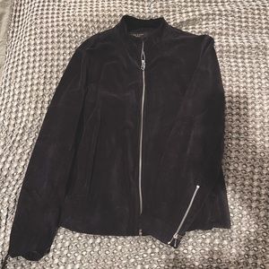 Rag & bone suede leather jacket black L